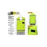 Newwork 7/7 REFLEKTÖRLÜ HARİTACI YELEK YEŞİL