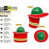 Newwork Ense Korumalı Reflektörlü Turuncu Baret Siperi