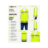 Newwork HARMAN KUMAŞ REFLEKTÖRLÜ NEON SARI HARİTACI İŞ YELEĞİ