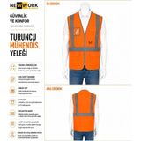 Newwork TURUNCU MÜHENDİS İKAZ YELEĞİ