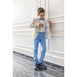 Nexactive Çocuk Genç Mevsimlik Takım Elbise Mezuniyet Balo Bayramlık Düğünlük Damatlık Seti 4'lü NX-5022 - Mavi - 6 - 7 Yaş