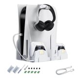 Nexigo PS5 Aksesuarları PS5 Şarj İstasyonlu Duvar Askısı, PlayStation 5 Konsolu için LED Şarj Göstergeli Sağlam Metal Duvar Asma Standı (Disk ve Dijital), Beyaz