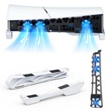 NexiGo PS5 İnce Yatay Stand, Sessiz Gelişmiş Soğutma Fanı, Ayarlanabilir Hız, [Düşük Gürültü], [Otomatik Açma/Kapama], USB 3.0 Bağlantı Noktası, Dahili LED Işık, Hem Disk hem de Dijital Sürümler için