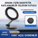 Nexiva Araç Içi Telefon Tutucu Vakumlu Magsafe Destekli Manyetik Mıknatıslı Masa Üstü Duvar Telefon Standı - Siyah