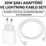 Nexiva Iphone 11/12/13/14/plus/pro/pro Max Ile Uyumlu Şarj Seti 20W Adaptör+Lightnin Type-C Kablo - Beyaz