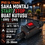 Nexo IP65 Montaj Star/stop Buat Kutusu (1 Giriş 1 Çıkış) - 0 - Siyah