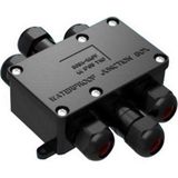 Nexo IP65 Su Geçirmez Buat Kutusu Saha Montaj Konnektörü Siyah 3 Giriş 3 Çıkış