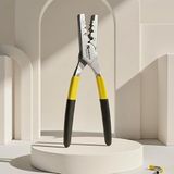 Nexo Profesyonel FR-16 (0,50-16mm²) Yüksük Sıkma Kablo Sıyırma ve Sıkma Pensesi, Çift Tutamalı, Sarı-Siyah