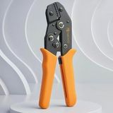 Nexo Profesyonel Kablo Sıkma Pensesi, YYT-B7 (0,14-2,5mm²) Yüksük Sıkma Turuncu Saplı, Siyah Metal Gövde