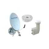 Next 80 cm Star Ofset Çanak Anten Full Set-ikili Lnb- 25 mt Anten Kablosu 150021