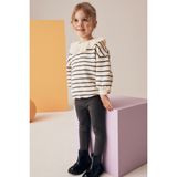 Next Baby Pamuklu Siyah Beyaz Çizgili Sweatshirt Uzun Kollu Alt Üst Takım