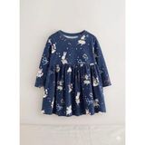 Next Baby Pamuklu Unicorn Desenli Elbise - Çok Renkli