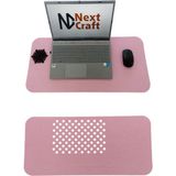 Next Craft Çalışma Masası Düzenleyici Keçe Bilgisayar Mouse Pedi Masa Üstü Düzenleyici Mat 70X32 cm - Pembe