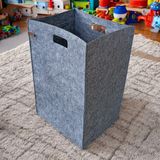 Next Craft Çamaşır Sepeti Oyuncak Sepeti Organizer 3mm Keçe 60X36X36 cm - Gri