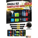 Next Craft Cırtlı Bagaj Bandı Sabitleyici 3 Adet Düzenleyici Bant Bagaj Lastiği Çantası Sabitleyici Organizer