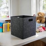 Next Craft Çok Amaçlı Keçe Kutu 3 Adet Organizer Dolap Içi Düzenleyici Organizer 3mm Keçe 32 x 32 x 32 cm - Gri - 1 Adet