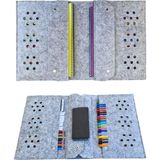Next Craft Kalemlik Çantası Tablet Boya Kalem Defter Düzenleyici Çanta 4 Gözlü Açık Gri Renk