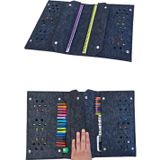 Next Craft Kalemlik Çantası Tablet Boya Kalem Defter Düzenleyici Çanta 4 Gözlü Antrasit Renk