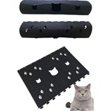 Next Craft Kedi Tüneli Oyuncağı 1. Kalite 3mm Keçeden Geçmeli 9 Renk Seçenekli 98 cm Kedi ve Pati Figürlü - Siyah