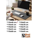 Next Craft Masa Koruyucu Mouse Pad Büyük Keçe Oyuncu Matı 3mm Antrasit Renk 110x40 cm