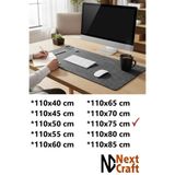 Next Craft Masa Koruyucu Mouse Pad Büyük Keçe Oyuncu Matı 3mm Antrasit Renk 110x75 cm