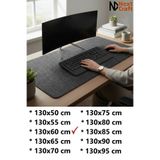 Next Craft Mouse Pad Masa Koruyucu Büyük Keçe Oyuncu Matı 3mm Antrasit Renk - 130X60 CM