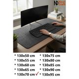Next Craft Mouse Pad Masa Koruyucu Büyük Keçe Oyuncu Matı 3mm Antrasit Renk - 130X70 CM