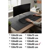Next Craft Mouse Pad Masa Koruyucu Büyük Keçe Oyuncu Matı 3mm Antrasit Renk - 130X90 CM