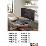 Next Craft Mouse Pad Masa Koruyucu Büyük Keçe Oyuncu Matı 3mm Antrasit Renk - 140X75 CM