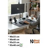 Next Craft Mouse Pad Masa Koruyucu Büyük Keçe Oyuncu Matı 3mm Antrasit Renk 95x48 cm