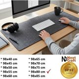 Next Craft Mouse Pad Masa Koruyucu Büyük Keçe Oyuncu Matı 3mm Antrasit Renk - 98X80 CM
