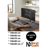 Next Craft Mouse Pad Masa Koruyucu Extra Büyük Keçe Oyuncu Matı 3mm Antrasit Renk 140x90 cm