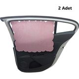 Next Craft Oto Güneşlik Perdesi Yan Cam Araç Arka Koltuk Emzirme Örtüsü Açık Pembe Keçe Vantuz Tutucaklı 2 Adet