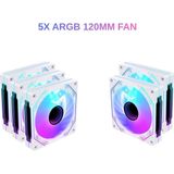 Next Gaming NG-A120 Infinity Mirror Argb Pwm Kasa Fanı - 5 Adet - Beyaz