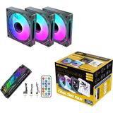 Next Gaming NG-A120B 3'lü Set 120MM ARGB PWM Kasa Fanı Siyah Aydınlatma Kontrolcü ile