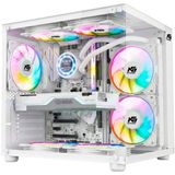 Next Gaming Orion Cube 3x Tuştan Değişen Rgb Fanlı M-Atx Boş Bilgisayar Kasası Beyaz - Powersız