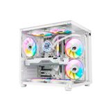 Next Gaming Orion Cube 3x Tuştan Değişen Rgb Fanlı M-Atx Boş Bilgisayar Kasası Beyaz