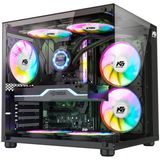 Next Gaming Orion Cube 3x Tuştan Değişen Rgb Fanlı M-Atx Boş Bilgisayar Kasası Siyah - Powersız