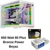 Next Gaming Orion Neon 6x Argb Fan Kumanda ve Kontrolcü Micro Atx Boş Bilgisayar Kasası Beyaz - 650 Watt