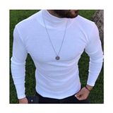 Next Giyim Erkekler İçin Beyaz Boğazlı Balıkçı Yaka Kazak Slim Fit Günlük