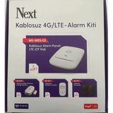 Next Ms-Wes-02 Kablosuz 4G/Lte Alarm Kiti (Alarm Paneli+Kontak Sensörü+Hareket Sensörü+2 Adet Uzaktan Kumanda)