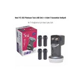 NEXT NEXTSTAR 2'li LNB Full HD 2 Çıkışlı Universal LNB + 4 Adet F Konnektör Uydu Seti - Çanak Anten Malzemeleri