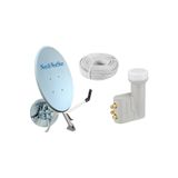 NEXT NEXTSTAR 75 Cm Ofset Çanak Anten Full Set Dörtlü Lnb 25 Mt Anten Kablosu Full Bakır