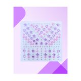 Next Plus Lisanslı Açık Mor Lila Üç Boyutlu Taş Makyaj ve Süs Taşı Işıltılı Parlak Sticker Kendinden Yapışkanlı