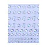 Next Plus Lisanslı Şeffaf Ay-Yıldız 3D Gem Taş Sticker Saç Yüz Tırnak Telefon Yapışkanlı Çıkartma