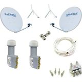 Next Televizyon Çift Çanak Anten Takım 4K Full Hd Tv Uyumlu 75 Cm