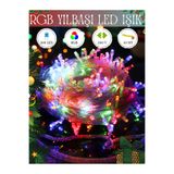 nextbuy 10 MT RGB Led Işık Aydınlatma Yılbaşı Çam Ağacı Süsleme 100 Ampul 8 Modlu Fişli Dekor Lambası
