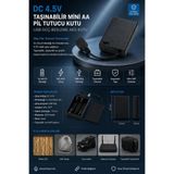 nextbuy 3x Pil Kutusu Tutucu Yuvası Anahtarı USB Tak-Çıkar Güç Kaynağı Perde Led 220V AA Pil Dönüştürücü