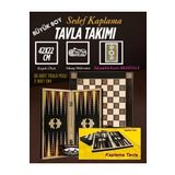 nextbuy Ahşap Tavla Pulu Dama Takımı Iskambil Kart Hediyeli Ceviz Kaplama Cilalı Turnuva Hobi Oyun Seti