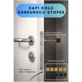 nextbuy Kauçuk Kapı Kolu Tutucu Stoper Cam Pencere Duvar Tutacağı Yapışkanlı Çarpma Durdurucu Tamponu